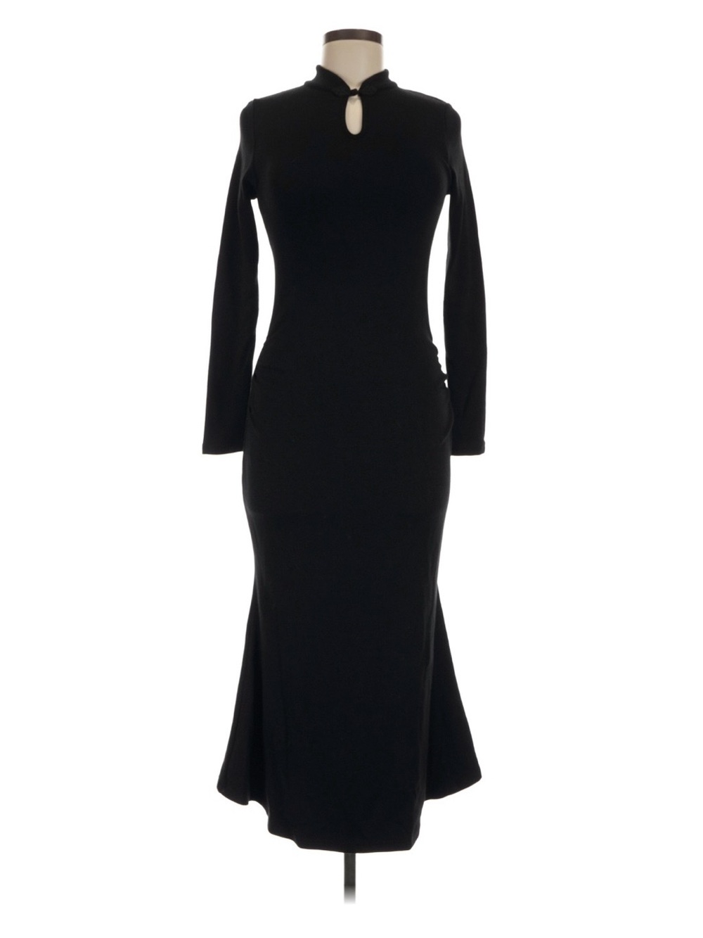Black OGL key hole midi dress